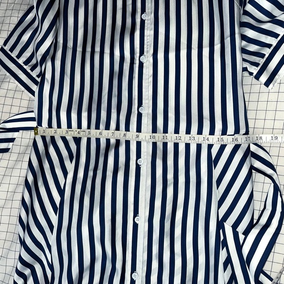 Lilly Silk Amalfi Stripe Silk Shirtdress with Belt and Pockets! - Picture 6 of 10